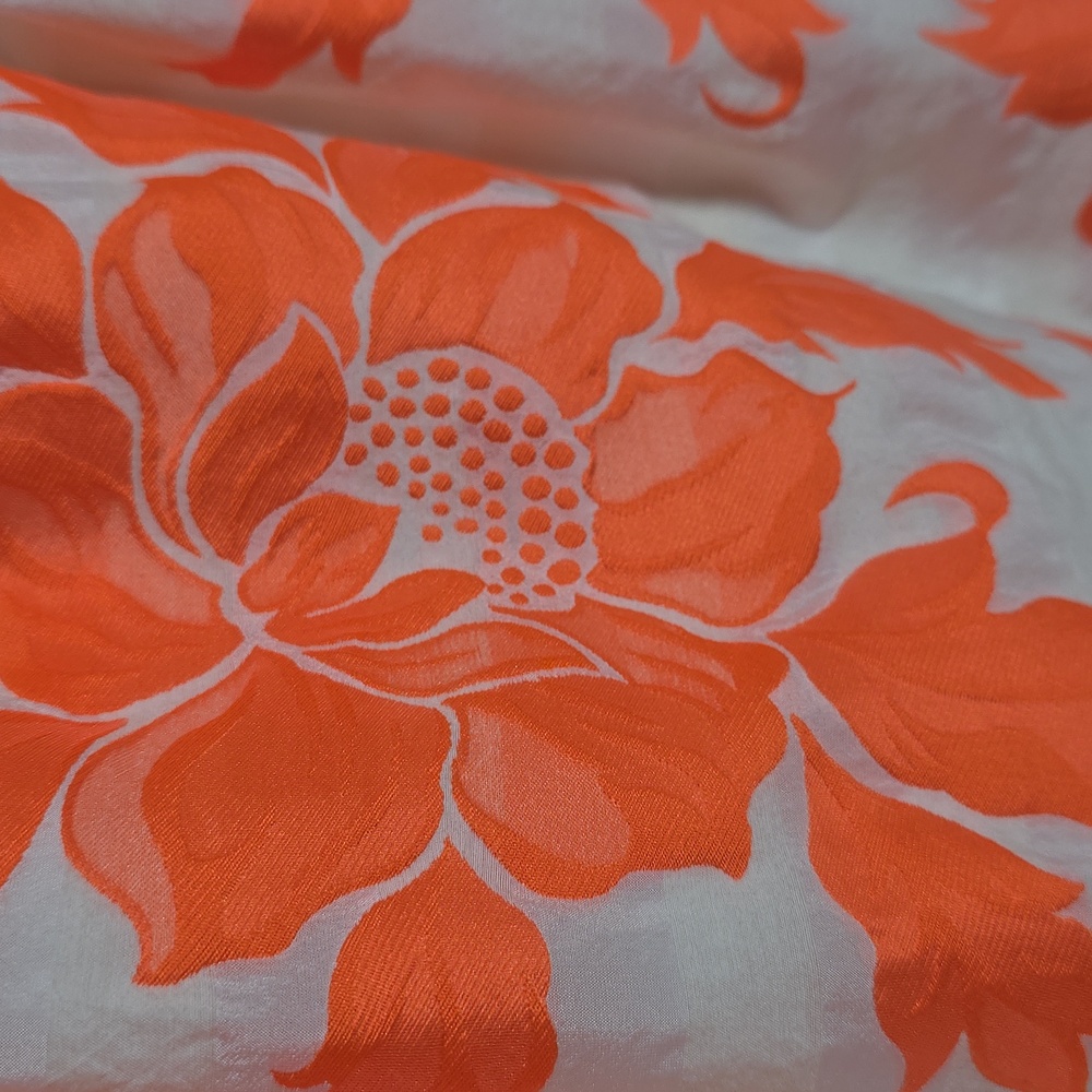 J. Crew Orange Floral Taffeta Skirt Size 10 - Picture 10 of 10